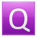 Letter Q pink Icon