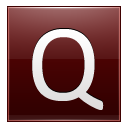 Letter Q red Icon