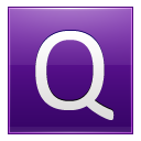 Letter Q violet Icon