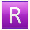 Letter R pink Icon