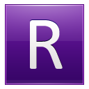 Letter R violet Icon