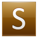 Letter S gold Icon
