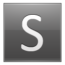 Letter S grey Icon
