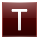 Letter T red Icon