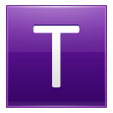 Letter T violet Icon