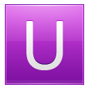 Letter U pink Icon