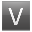Letter V grey Icon