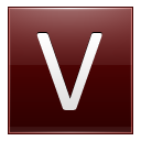 Letter V red Icon