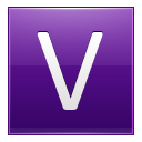 Letter V violet Icon