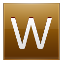 Letter W gold Icon