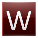Letter W red Icon
