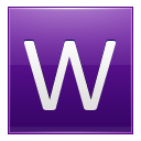 Letter W violet Icon