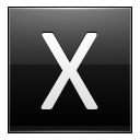 Letter X black Icon