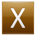 Letter X gold Icon