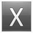 Letter X grey Icon