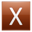 Letter X orange Icon
