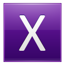 Letter X violet Icon