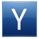 Letter Y blue Icon