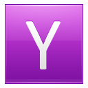 Letter Y pink Icon