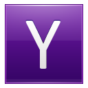 Letter Y violet Icon