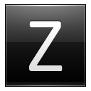 Letter Z black Icon