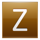 Letter Z gold Icon