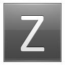 Letter Z grey Icon