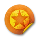 Orange sticker badges 036 Icon