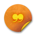 Orange sticker badges 091 Icon