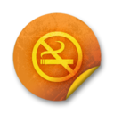 Orange sticker badges 222 Icon