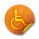 Orange sticker badges 224 Icon