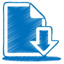 blue document download Icon