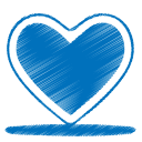 blue heart Icon