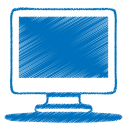 blue monitor Icon