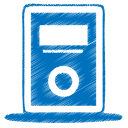 blue mp3 player Icon