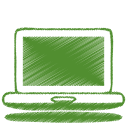 green laptop Icon