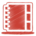 red address book Icon