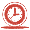 red clock Icon