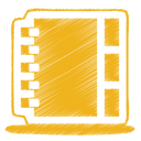 yellow address book Icon