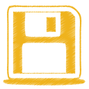 yellow disk Icon