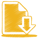 yellow document download Icon