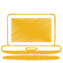 yellow laptop Icon