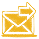 yellow mail send Icon