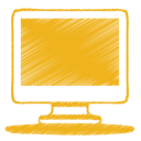 yellow monitor Icon