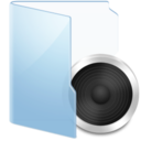 Folder Blue Audio Icon