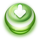 Button Green Arrow Down Icon
