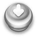 Button Grey Arrow Down Icon