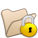 Folder beige locked Icon
