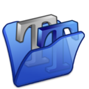 Folder blue font2 Icon