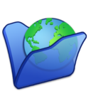 Folder blue internet Icon